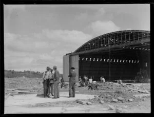 Hangar under construction, Hobsonville