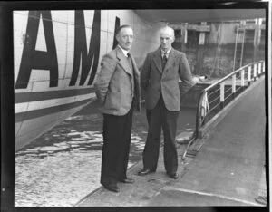 Tasman Empire Airways Ltd staff members, Messrs Bolt and Coulson