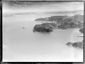 Aerial showing Russell township in the Bay of Islands