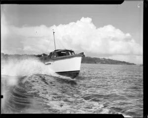 Tasman Empire Airways Ltd motor boat, Hobsonville