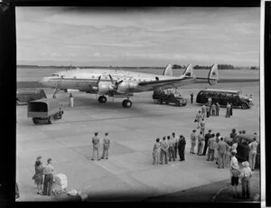 General view of constellation aircraft at Ohakea