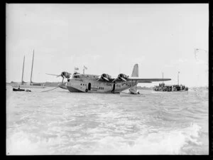 Seaplane Centaurus, Imperial Airways Ltd, anchored in the harbour