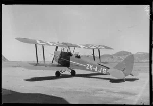 Tiger Moth aircraft ZK-AJG, Canterbury Aero Club