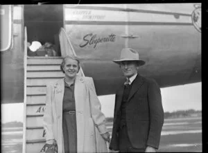 Mr and Mrs G Hassall, passengers of Pan American World Airways