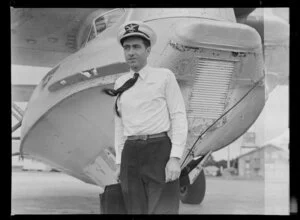 Captain Pierre Delaunay (pilot), crew member of the Catalina aircraft Trapas at Whenuapai