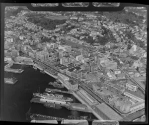 Wellington city, showing Waterloo Quay and Lambton area