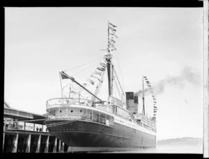 The passenger ship Wahine-London, docked at Port Lyttelton, Christchurch