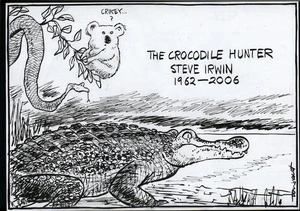 The crocodile hunter Steve Irwin 1962-2006. "Crikey...!" 6 September, 2006.