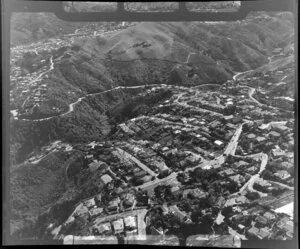 Wadestown with Ngaio Gorge Road in the distance, Wellington