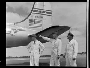 Ian Campbell, J D Kennedy, T O Ellis, aircraft mechanics of Pan American World Airways (PAWA)