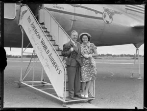 Mr and Mrs Cousins, passengers Pan American World Airways Clipper Australia