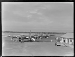 Pan American World Airways and Trans Australia Airlines DC4 Skymaster aircrafts