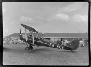 Tiger Moth ZK-AQA from the Nelson Aero Club, RNZAC (Royal New Zealand Aero Club) pageant event, Dunedin