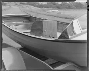 Ormrod, Jones, Price and Company speedboat and trailer