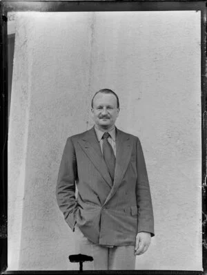 Mr E C Bowyer, Tasman Empire Airways Ltd passenger