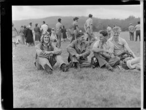 Rotorua Aero Pageant including T R Oliver (Tauranga), L R Gilbert (Waikato), T W Cox and G Henderson (Auckland)