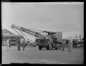 Airforce mobile crane, Kings wharf, Auckland