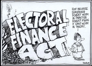 'Electoral Finance Act' "Just because something doesn't work in practice doesn't mean it can't work in theory...' 22 April, 2008
