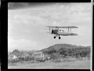 Rotorua Aero Pageant including Tiger Moth in flight