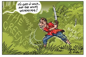 Nisbet, Alistair, 1958- :"It's Goff vs wild... and the wild's winning!" 4 September 2011