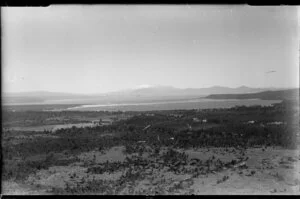 Lake Taupo, includes Mount Tongariro in the background, Taupo district