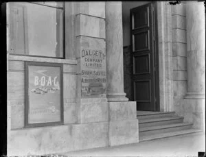 Building entrance to Dalgety & Company Limited, Albert Street, [Auckland?]