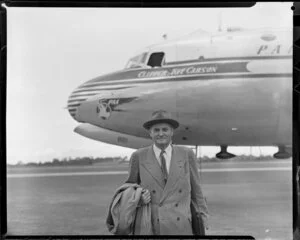 Mr Jean Mareram, passenger on the airplane Clipper Kit Carson, PAWA (Pan American World Airways