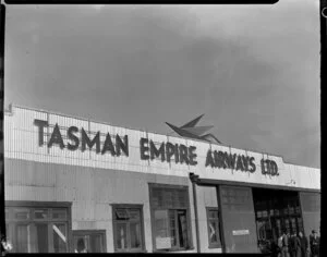 Signage, TEAL (Tasman Empire Airways Ltd), Mechanics Bay, Auckland