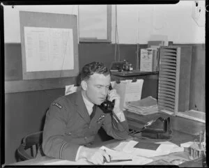Flying officer L Burch, No 41 Transport Squadron, Royal New Zealand Air Force, Whenuapai, Auckland
