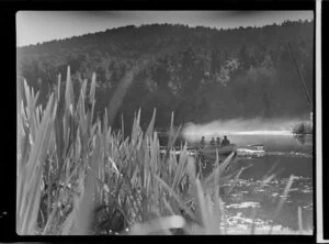 Rowing on Lake Matheson, Westland County, South Westland