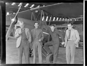H Walker, NF Marriot, MH Knox and CP Feldwick at Canterbury Aero Club