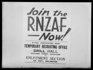 Royal New Zealand Air Force recruiting campaign poster