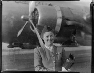 Australian National Airways stewardess, Jean North-Ash
