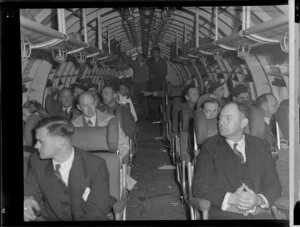 Unidentified passengers aboard Handley Page Hastings airplane
