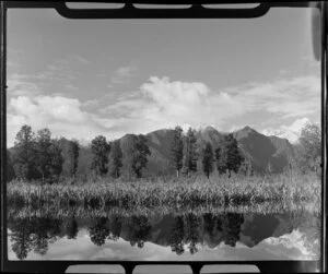 Lake Matheson, with Fox Glacier in background, West Coast Region