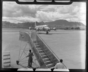 Sky Master VH-BPA 'Adventure' airplane, BCPA (British Commonwealth Pacific Airlines) Nadi Airport, Fiji