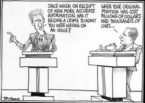 Scott, Thomas, 1947- : Since when, on a receipt of new more accurate information, has it become a crime to admit you were wrong on an issue? Dominion Post [ 5 October 2004].