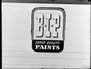 Advertising poster for B I P Super Quality Paints