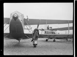 National Airways Corporation, De Havilland Rapide and Fox Moth aircrafts at Haast, South Westland