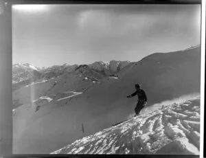 Downhill skier, Coronet Peak Ski Field, Queenstown