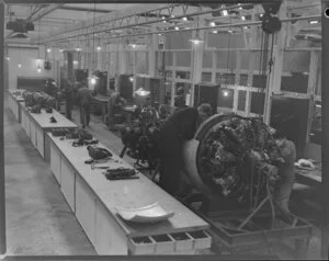 National Airways Corporation, overhauling engines at Harewood, Christchurch
