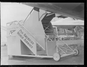 Pan American Airways new passenger gangway for the aircraft