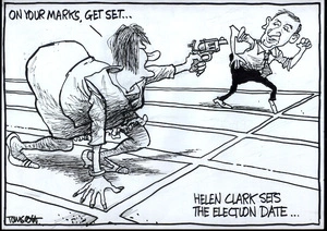 Helen Clark sets the election date... "On your marks, get set..." 13 September, 2008