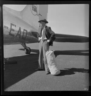 Qantas Inland Service, passenger at Cloncurry Airport, Queensland, Australia