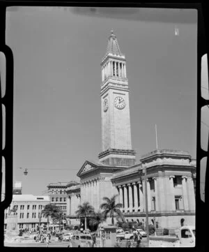 King George Square, Brisbane, Queensland, including City Hall and Commonwealth Savings Bank of Australia