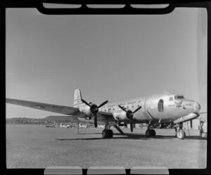 Skymaster DC4 aircraft, 374th Troup Carrier Group, Archerfield aerodrome, Brisbane, Australia