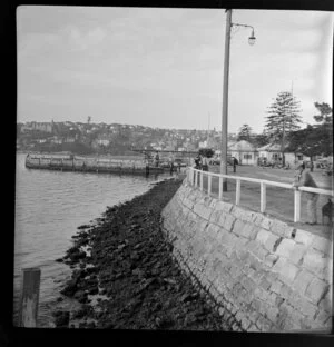 Part two of two part panorama, Rose Bay, Sydney, Australia, featuring wharf [and flying boat base?]