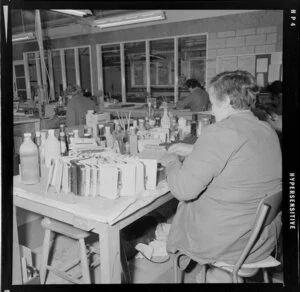 Workers at Tatra Leather factory, Wainuiomata, Lower Hutt