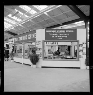 Trade Training Scheme booth, Industries fair, Central Institute of Technology, Petone, Wellington