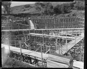 Construction of Mount Albert Reservoir, Auckland